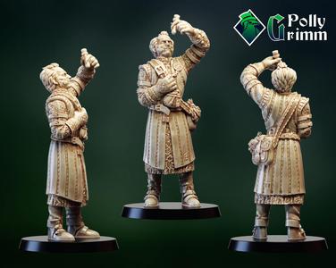 Vampire and alchemist. Tabletop miniature