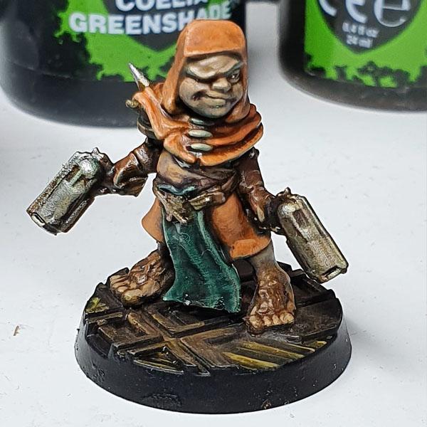 Bingo Whackins, Space Halfling Gunslinger * Free Sample Miniature