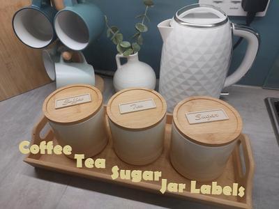 Coffee, Tea, Sugar Jar Labels