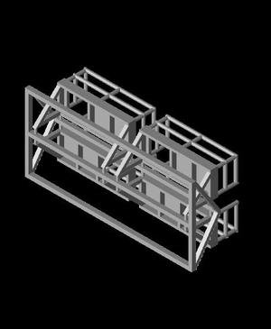N Scale - (4) 10' Ladder Platforms with Right side opening