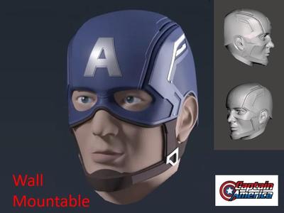 Captain America Head For Wall