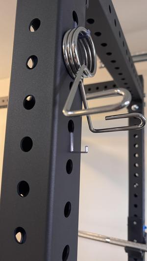 Hook for 11 gauge squat rack