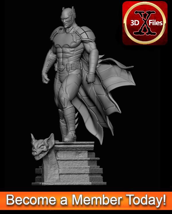 Batman Arkham Asylum - Batman 3000 Statue - 3D Print File (STL)