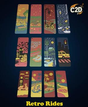 Retro Rides Bookmarks
