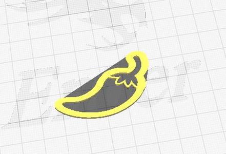CHILE icon for fridge food containers to mark hot food