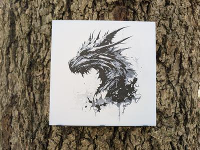 Dragon Bust - King Dragon Filament Painting