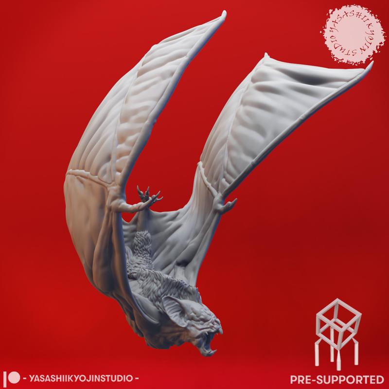 Swooping Dire Bat - Tabletop Miniature (Pre-Supported)