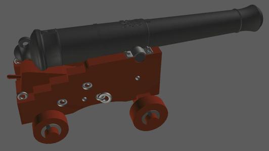 Blomefield 18 pounder Cannon on Carriage
