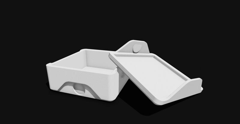 Aufbewahrungsbox für Festseife (containment box for solid soap) 60x60x20mm