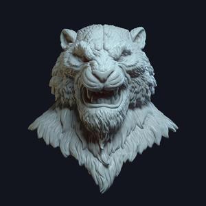 Tiger_Action Figure Head v2