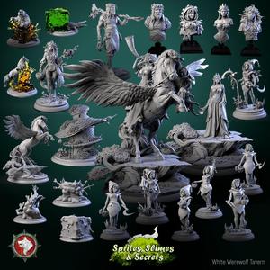 May 2025 release  Sprites, Slimes & Secrets    31 STL's miniatures pre-supported + dnd 5e stats block