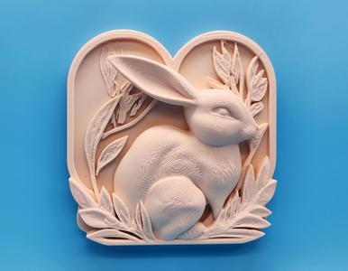 Bunny Sculpture Wall Art #1 - No Supports