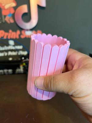 Popsicle stick pencil cub - Back to school - Print in place