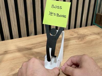 Running Stickman with board
