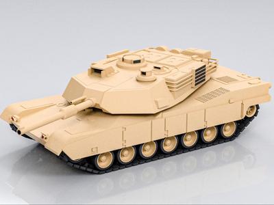 M1A2 Abrams 1:35 fully 3D printed model tank