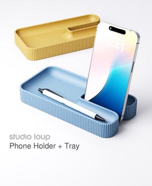 Phone Holder + Tray