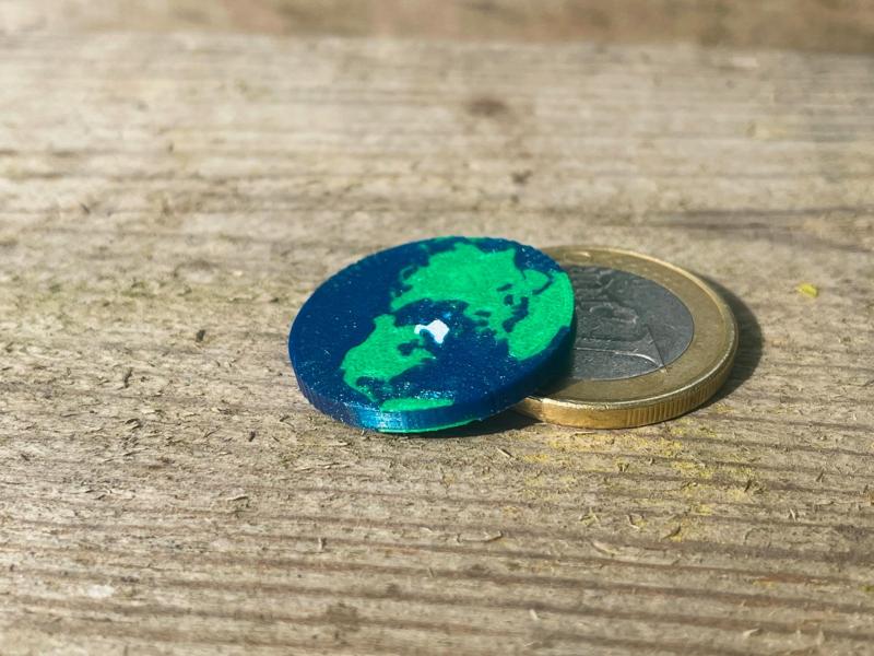 Flat Earth Cart Coin (Azimuthal Projection)