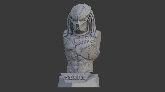 PREDATOR ULTRA-DETAILED SUPPORT-FREE BUST 3D MODEL