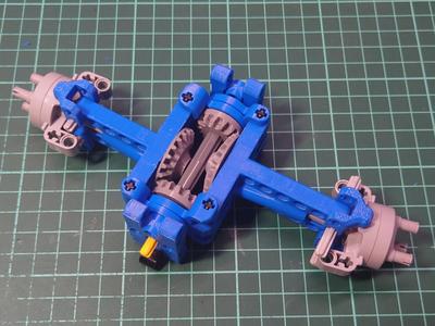 Offroad truck halfaxle suspension for brick models