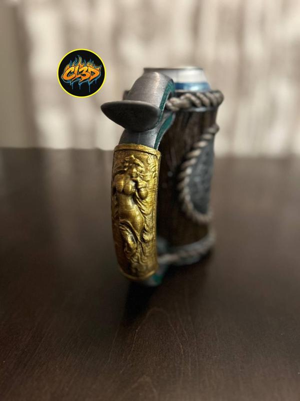 Pirate Stein Can Koozie with Siren Handle, 12 ounce and tallboy