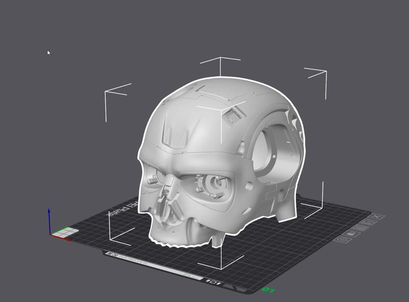 Terminator Inspired Skull