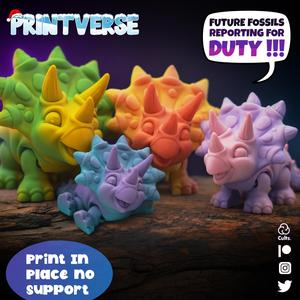 Flexy Print In Place Baby Triceratops