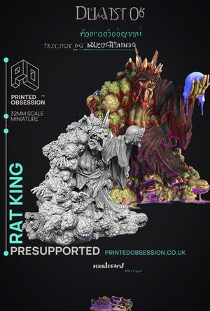 Rat King - Undead Cryptid - Cryptids of the Darkwoods - PRESUPPORTED - Illustrated and Stats - 32mm 