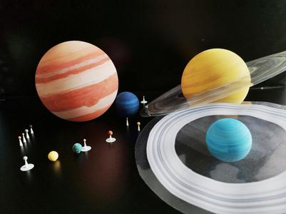 Solar System 1:1'188'500'000 scale, skewer version