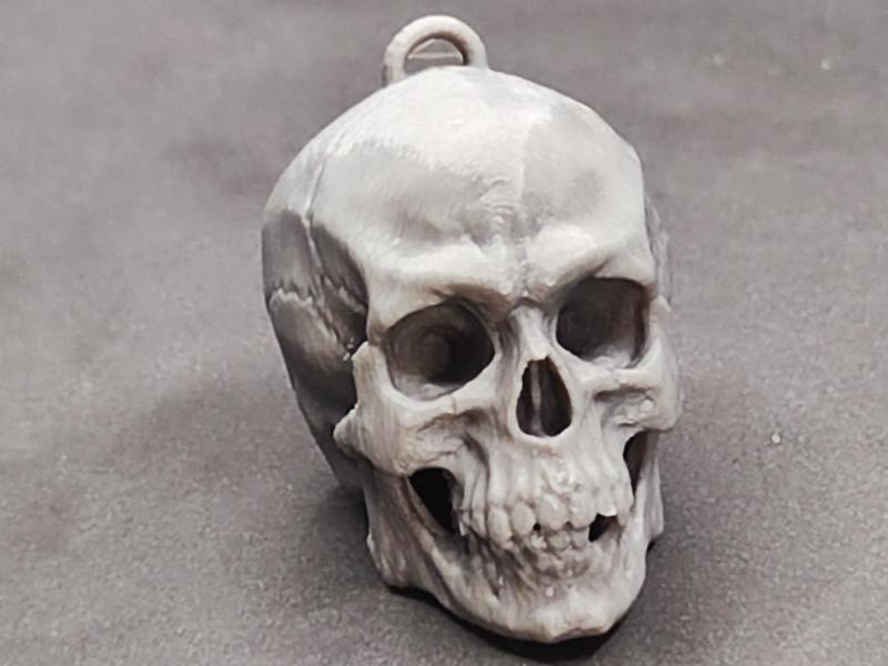 The skull keychain in high definition