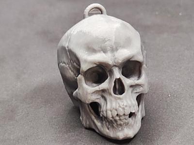 The skull keychain in high definition