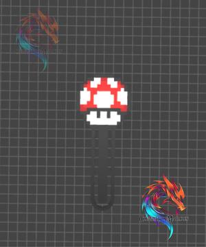 Bookmark Pixel Style Mario Bros / No supports / 3mf included