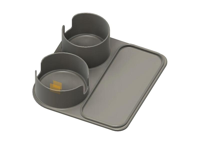 Cup holder tray for couch or ottoman