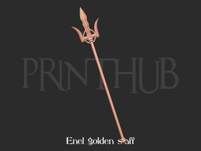 Enel golden staff for cosplay prop