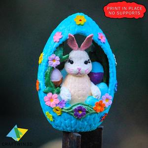 🐰 Detailed Crochet Style Easter Bunny, Eggs, and Flowers 3D Model! 🌼