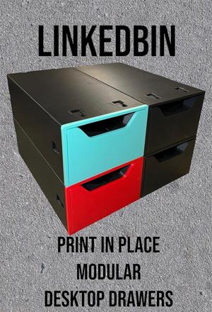 LinkedBin - The Print In Place Modular Drawers