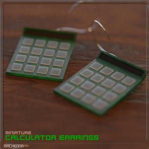 Miniature Calculator Earrings