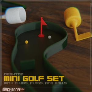 Desktop Mini Golf Toy Set