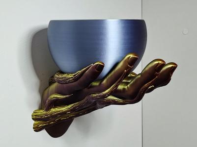 Wall hand flower pot 