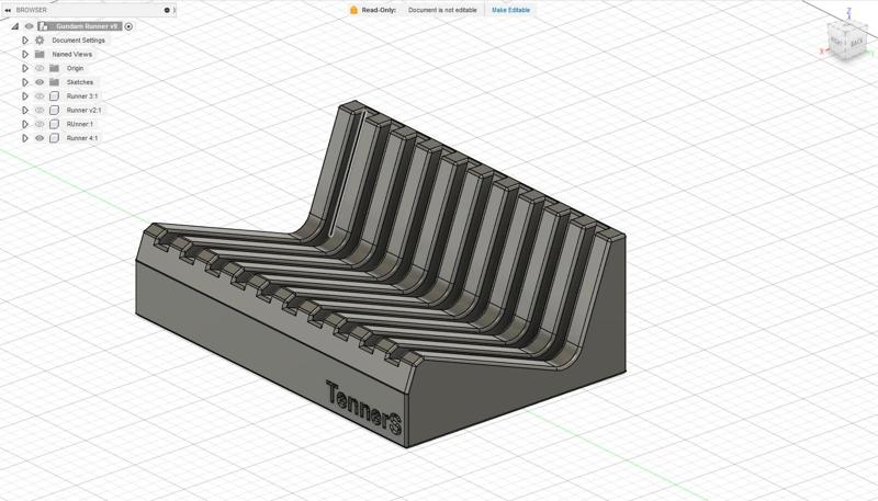 Gundam Runner Holder/Organiser