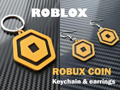 ROBUX Keychain and Earrings - ROBLOX 
