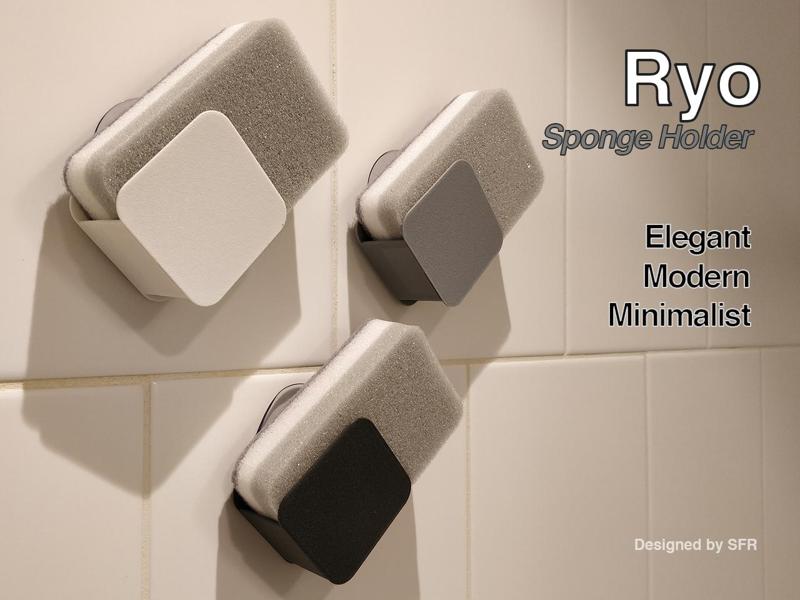 Ryo: Elegant Modern Minimalist Sponge Holder