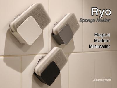 Ryo: Elegant Modern Minimalist Sponge Holder