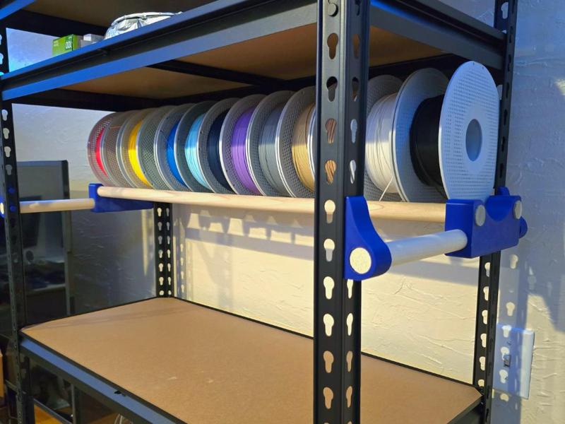 Spool Rack For Keyhole Slot Shelves