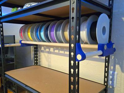 Spool Rack For Keyhole Slot Shelves