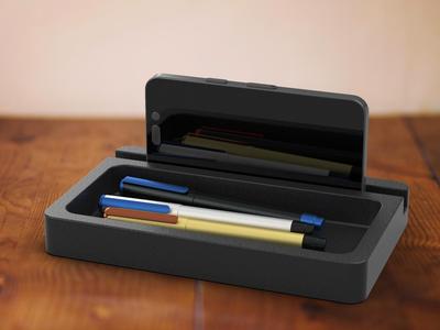 Modern Catch Tray with Phone / Tablet Stand