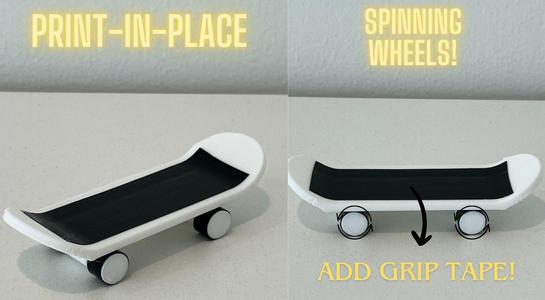 Print in Place Finger Skateboard v1