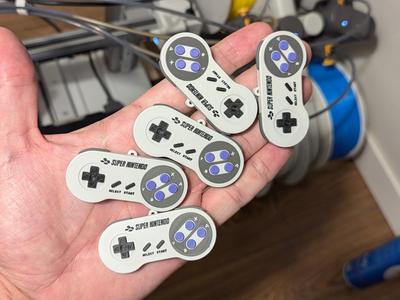 Super Nintendo Controller Keychain