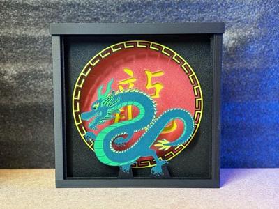 Dragon Chinese New Year Shadow box