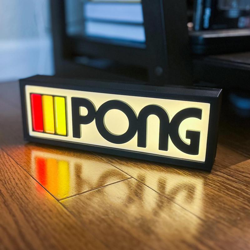 Retro PONG 3D Lightbox
