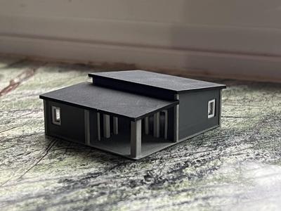 N-Scale Modern House